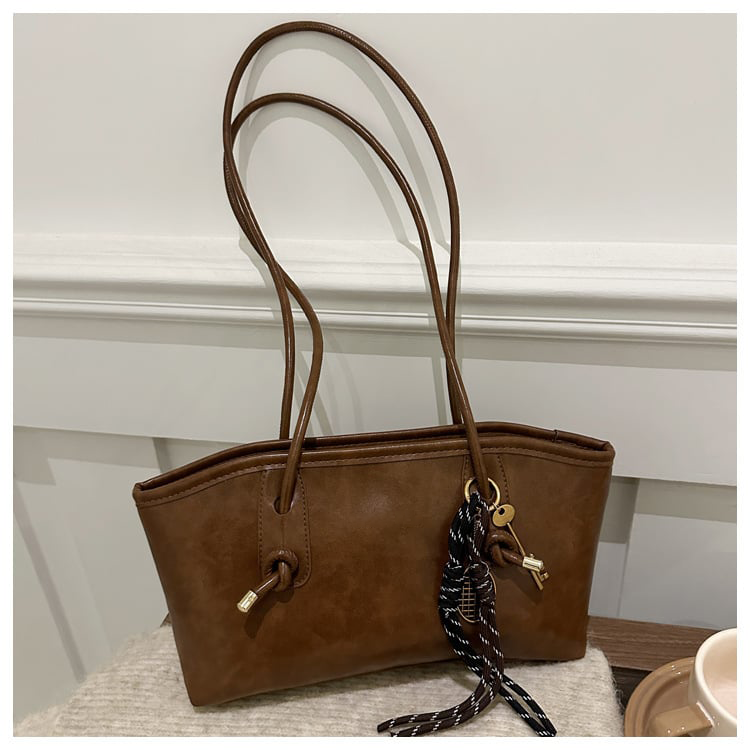 Women's Elegant Large Capacity Tote Bag | Solid Color Shoulder Bag for Work, Daily Commute & Casual Use