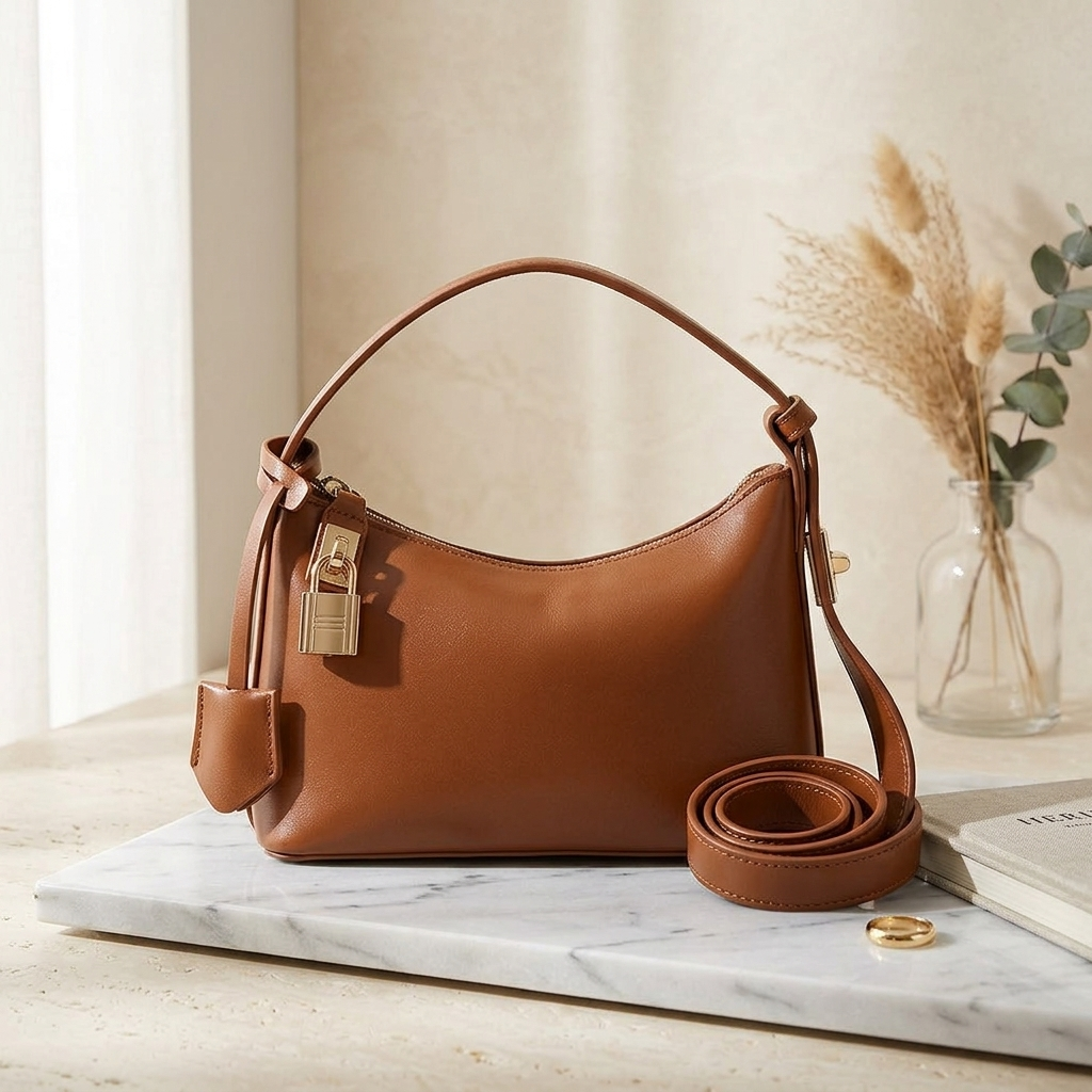 Soft Leather Mini Pillow Bag – Elegant Everyday Shoulder Bag